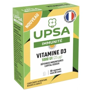 UPSA Immunity Vitamin D3 1000 IU 30 Tablets