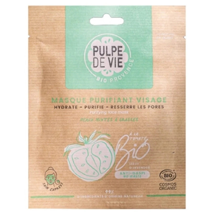 Pulpe de Vie Bio-Gesichtsmaske „Piña Tomata“ zur Hautreinigung, 1 Maske