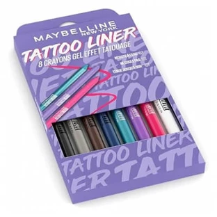 Maybelline New York Tattoo Liner Eyeliner – 8er-Set anspitzbarer Gelstifte