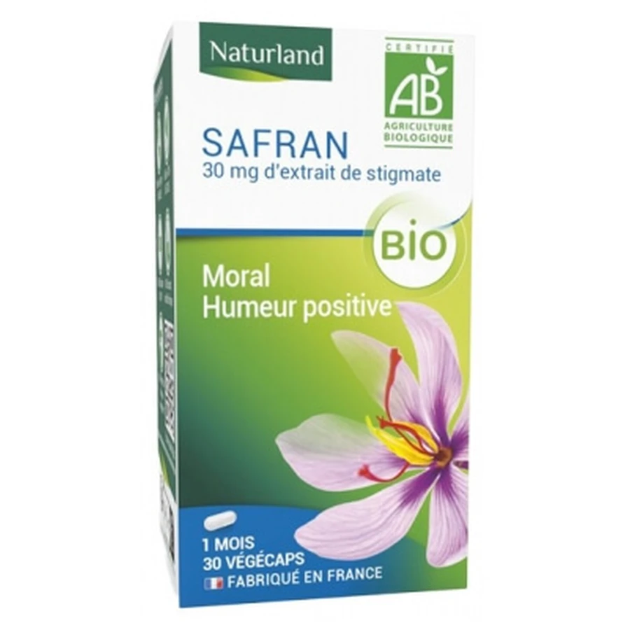 Azafrán ecológico Naturland, 30 cápsulas vegetales