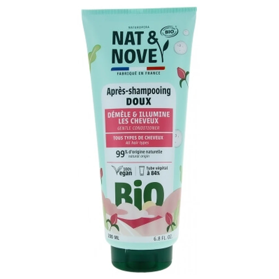 Nat&Nove Bio 2en1 Après-Shampoing Doux Démêle & Illumine Bio 200 ml