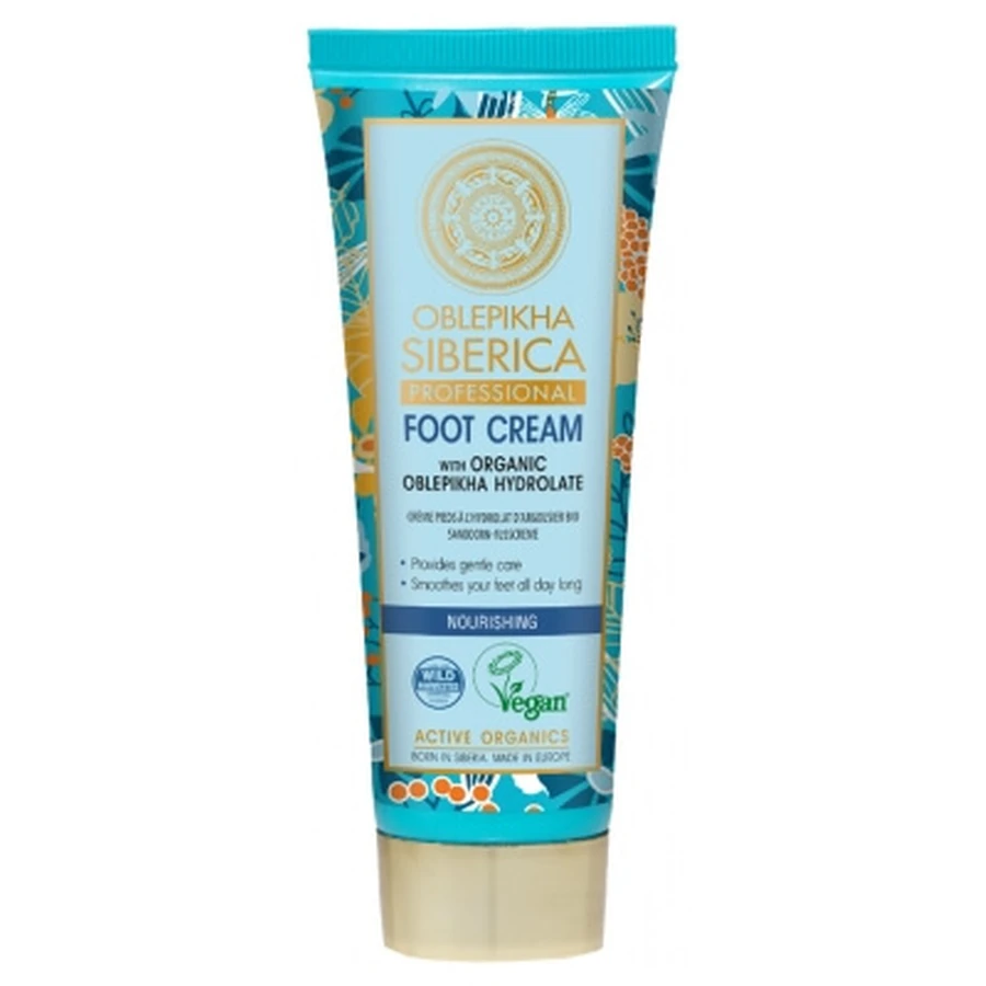 Natura Siberica Oblepikha Pflegende Fußcreme mit Bio-Sanddorn-Hydrosol, 75 ml