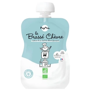 Popote Gourde Le Brassé Ziegenmilchpüree, Bio, für Babys ab 6 Monaten, 100 g