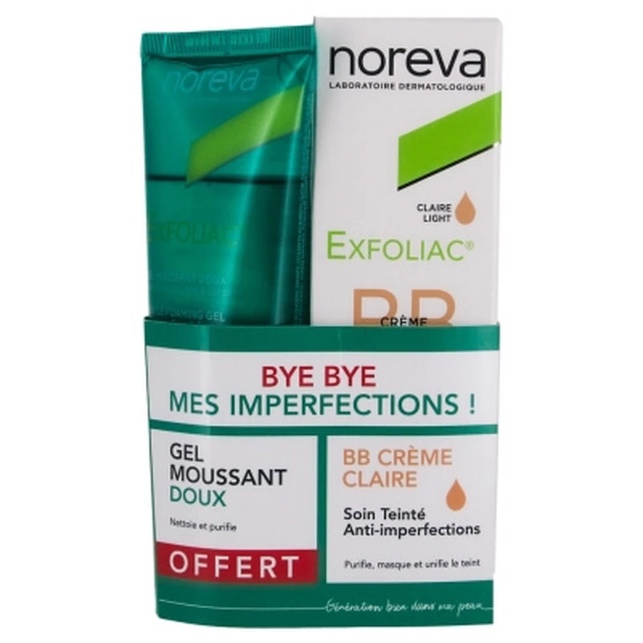 Noreva Exfoliac BB Cream 30 ml + gratis milde schuimgel 100 ml