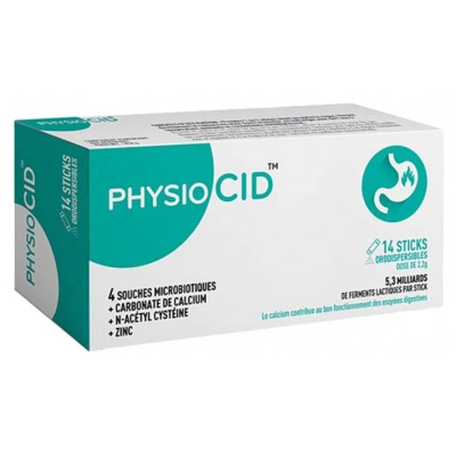 Immubio Physiocid van Laboratoire Immubio, 14 in de mond oplosbare sticks