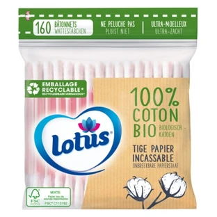 Lotus Organic Cotton Swabs, 160 Count