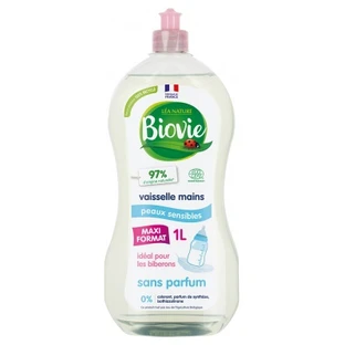Líquido lavavajillas Biovie para piel sensible, 1 L