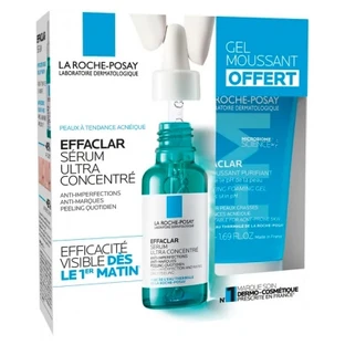 La Roche-Posay Effaclar Ultra-geconcentreerd serum 30 ml + Effaclar Zuiverende schuimgel 50 ml (gratis)