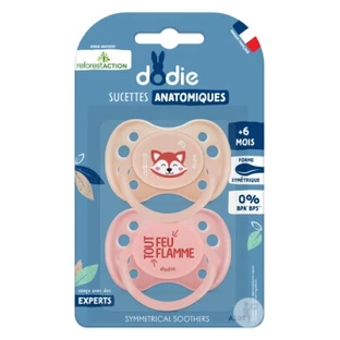 Dodie 2 chupetes anatómicos de silicona +6 meses