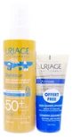 Uriage Bariésun Hydraterende Zonnenspray voor Kinderen, Zeer Hoge Bescherming SPF 50+, 200 ml + Gratis Xémose Kalmerende Reinigingsolie, 50 ml