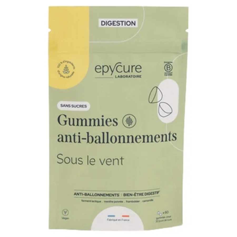 Epycure-gummies tegen een opgeblazen gevoel, 60 gummies