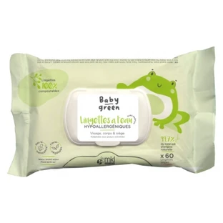 MKL Green Nature Baby Green biologische vochtige doekjes, 60 stuks