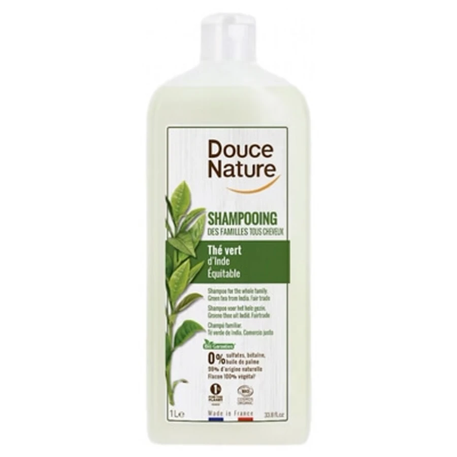 Champú de té verde indio ecológico de Douce Nature, 1 L