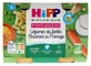 HiPP P'tits Veggies: Macarrones con queso y verduras de la huerta, a partir de los 8 meses, ecológicos, 2 tarros