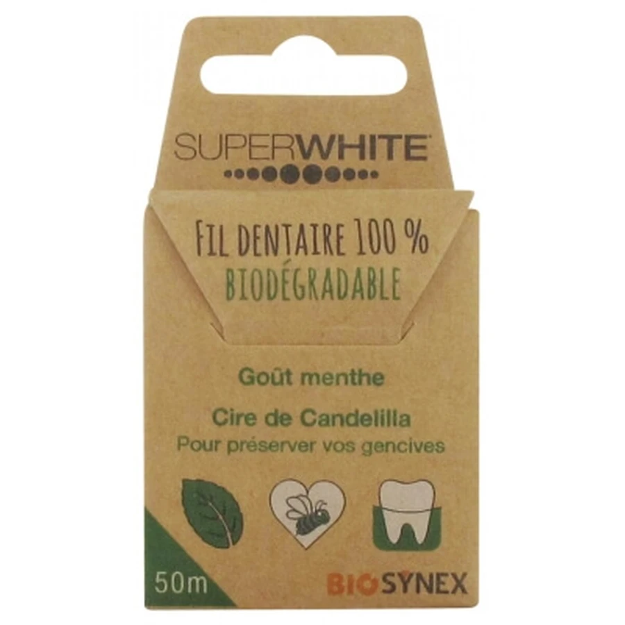 Superwhite Biodegradable Dental Floss, 50 m