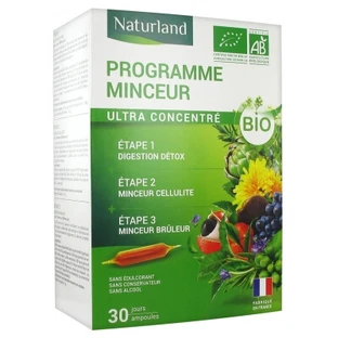 Naturland Programme Minceur Ultra Concentré Bio 30 Ampoules de 10 ml