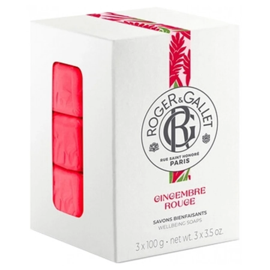 Roger & Gallet Red Ginger: 3 100-gram Nourishing Soaps