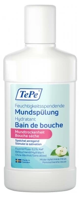 TePe Moisturizing Mouthwash for Dry Mouth, Apple and Mint, 500 ml