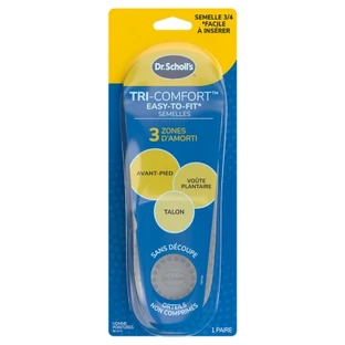 Scholl Tri-Comfort Easy-to-Fit Insoles for Men, 1 Pair