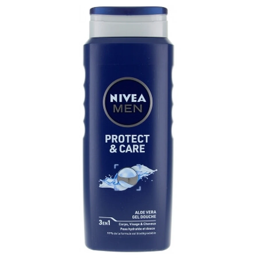 Nivea Men Protect & Care 3-in-1-Duschgel für Körper, Reisen und Haare, 500 ml