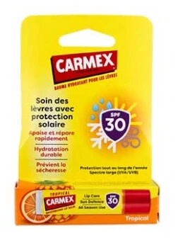 Carmex Tropical Moisturizing Lip Balm SPF 30, 4.25 g
