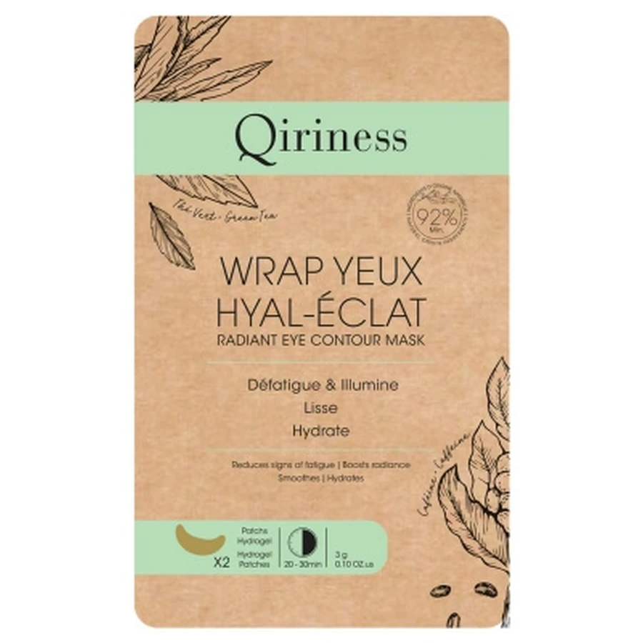 Qiriness Hyal-Éclat Eye Wrap, 2 Hydrogel Patches