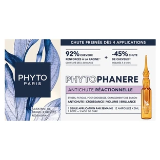 Phyto Phytophanère: tratamiento contra la caída del cabello reactiva, 12 x 5 ml