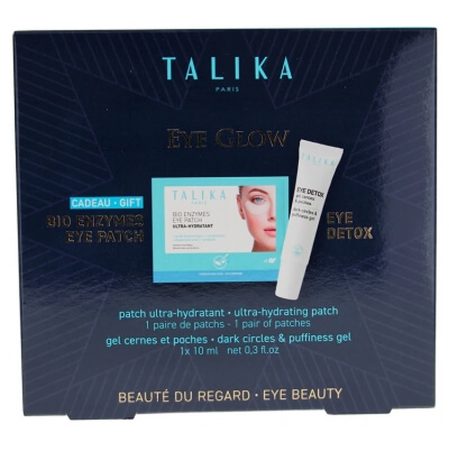 Talika Eye Detox Gel tegen donkere kringen en wallen 10 ml + Talika Bio Enzymes ultra-hydraterende oogpatches (1 paar gratis)