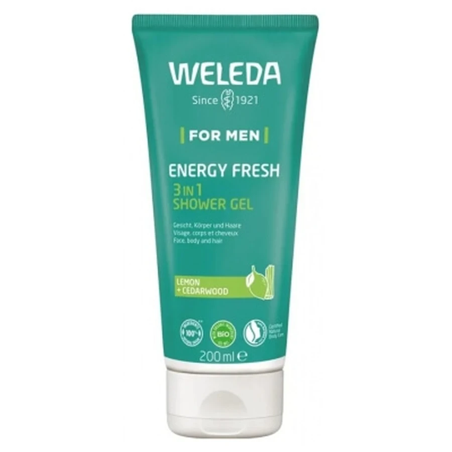 Weleda Men's Energy Fresh 3-in-1 Shower Gel, 200 ml