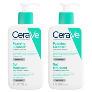 Gel espumoso CeraVe, paquete de 2 (236 ml cada uno)
