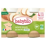 Babybio Boniato blanco, a partir de los 4 meses, ecológico, 2 tarros de 130 g