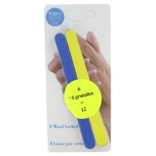Vitry 12 houten nagelvijlen, 12 cm