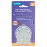 Lansinoh Natural Wave, 2 tetinas, flujo medio