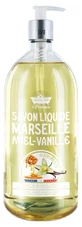 Les Petits Bains de Provence Marseille Soap, Honey-Vanilla, 1 L