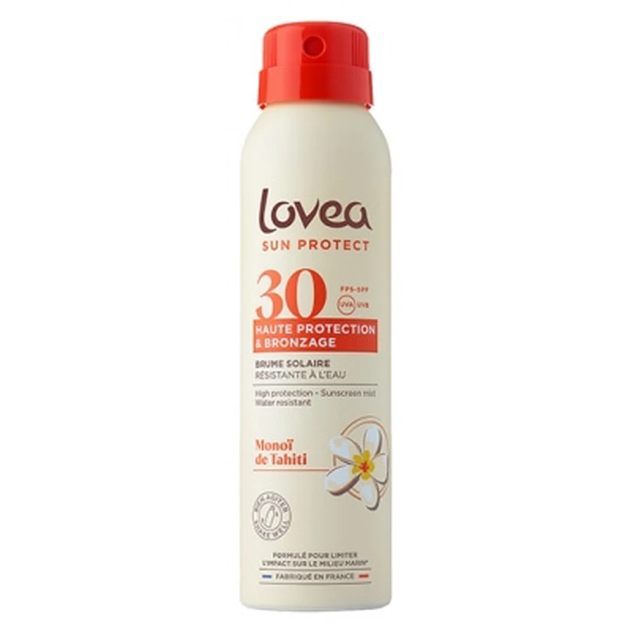 Lovea Bruma bronceadora de alta protección con monoï de Tahití SPF 30, 150 ml