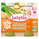Babybio Pomme de Terre Petits Pois Jambon 8 Mois et + Bio 2 Pots de 200 g