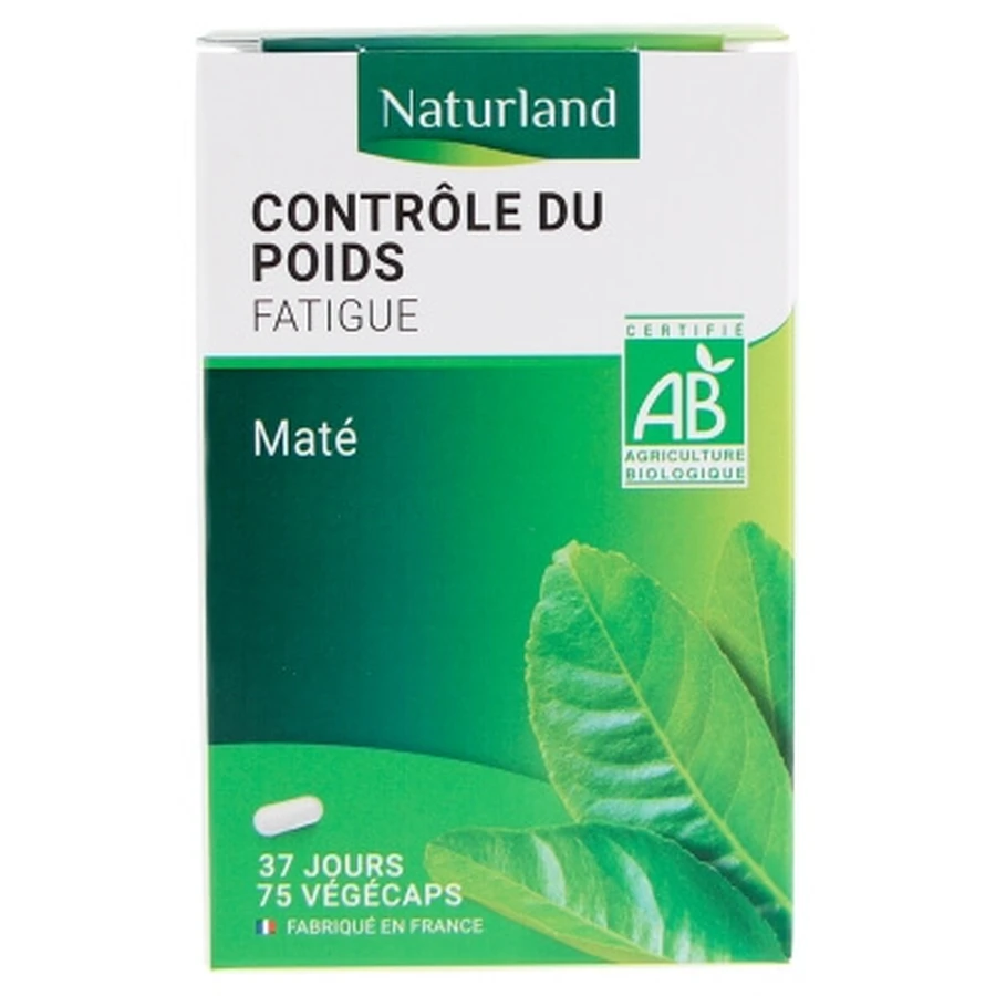 Naturland biologische mate voor gewichtsbeheersing, 75 Vegecaps