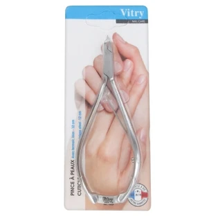 Pinzas para la piel de acero inoxidable Vitry con cierre, 12 cm