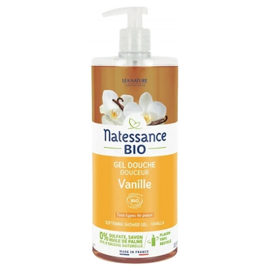 Natessance Gel Douche Vanille Bio 1 L