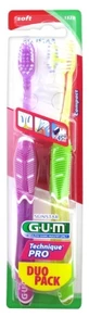 Paquete doble GUM Technique Pro: 2 cepillos de dientes suaves 1525