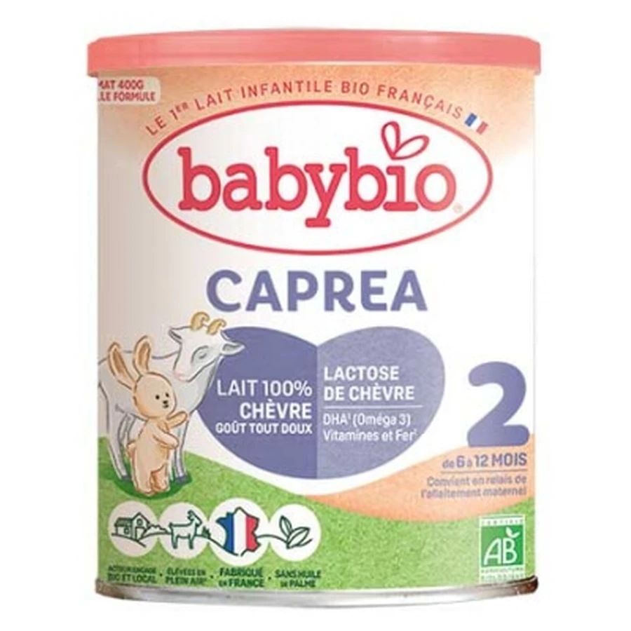Babybio Caprea 2 Goat Milk Formula for 6- to 12-Month-Olds, Organic, 400 g