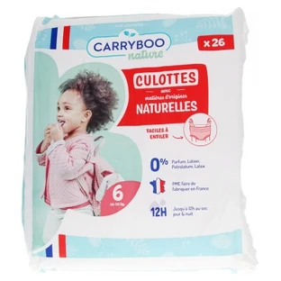 Carryboo NatureCarryboo natuurlijke luiers, verpakking van 26 stuks, maat 6 (16–30 kg)