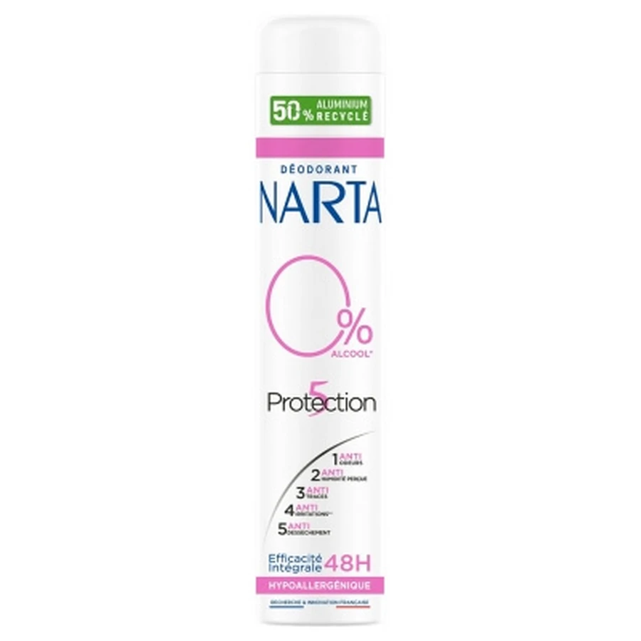 Narta Protection 5 hypoallergene deodorantspray met 48-uurswerking, 200 ml
