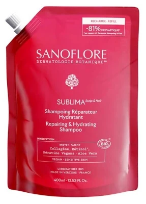 Sanoflore Sublima Organic Moisturizing Repair Shampoo, Eco-Refill,…