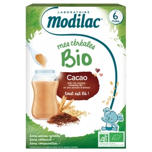 Modilac My Organic Ontbijtgranen, vanaf 6 maanden, cacao, 250 g