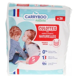 Carryboo Nature: pañales de tela Carryboo, paquete de 28, talla 5 (12–18 kg)