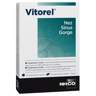NHCO Vitorel: Nariz, senos paranasales y garganta, 30 comprimidos