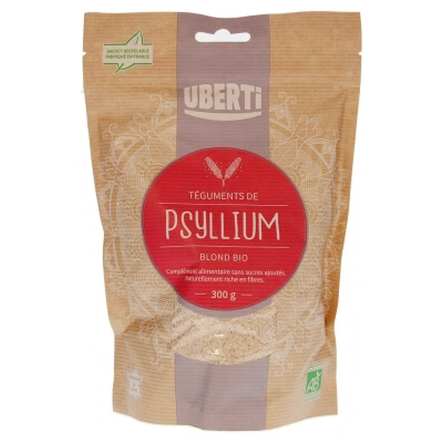 Cáscara de psyllium rubia ecológica de Uberti, 300 g