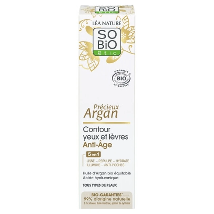 Léa Nature SO BIO étic Precious Argan Bio-Anti-Aging-Creme für Augen- und Lippenkonturen 15 ml