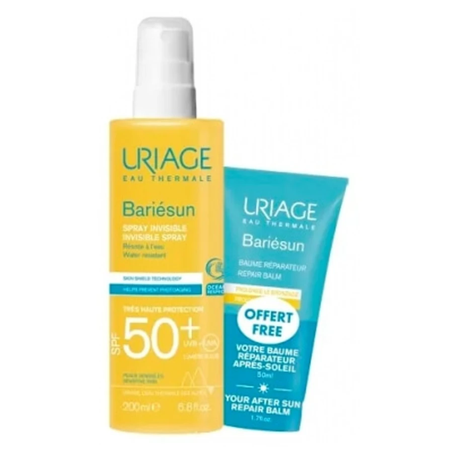 Uriage Bariésun Invisible Spray Very High Protection SPF 50+ 200 ml + Free Repairing Balm 50 ml